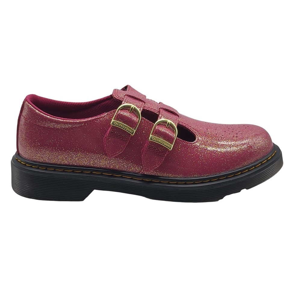 Dr Martens 8065 Y Nebula Glitter Mary Jane Fuchsia Pink Girls 7 Boys 6